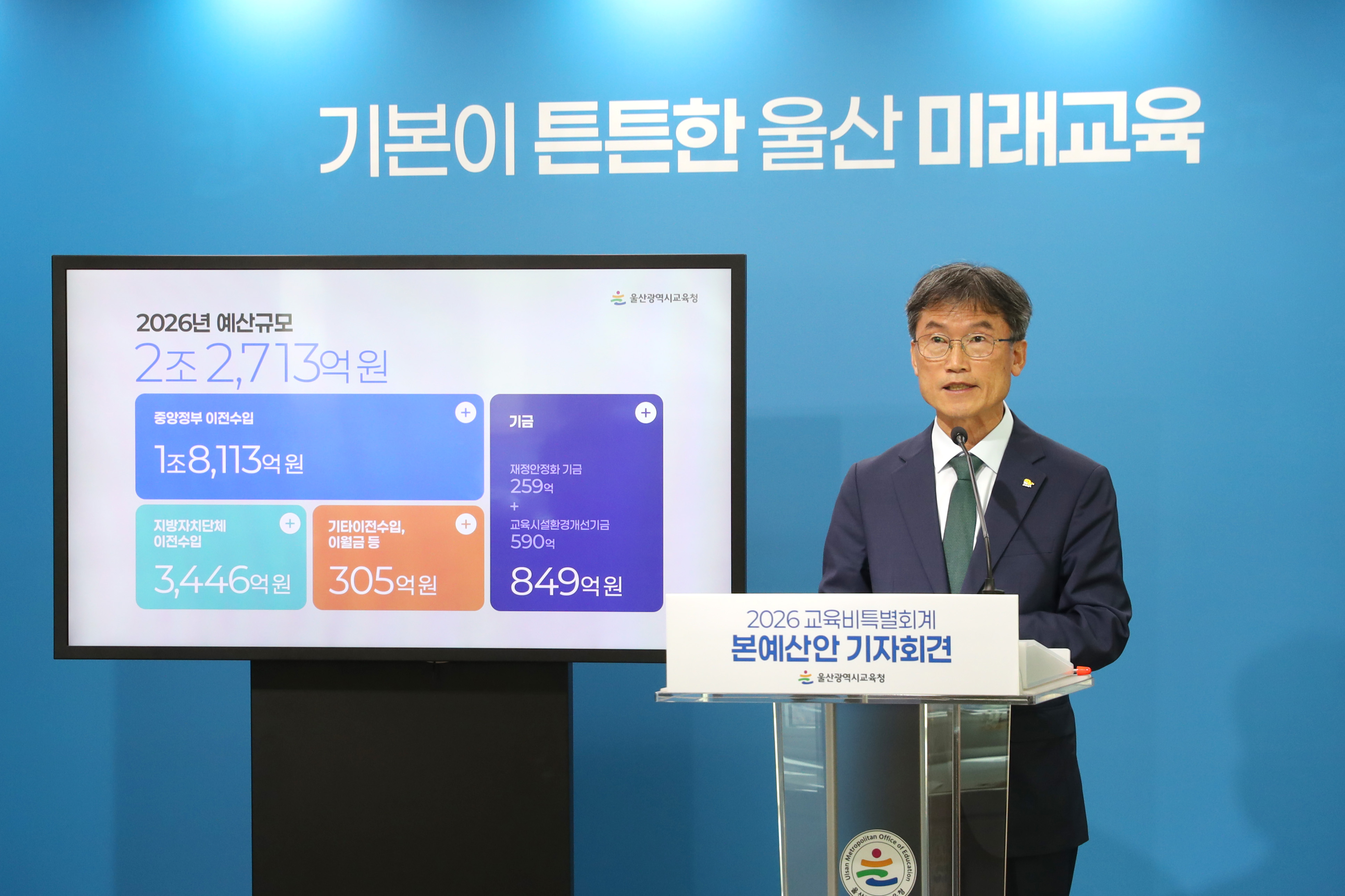 [추가] 천창수 울산시교육감이 10일 본청 기자회견장에서 2026년도 울산광역시교육비특별회계 본예산안 주요 내용을 발표하고 있다 (1).jpg