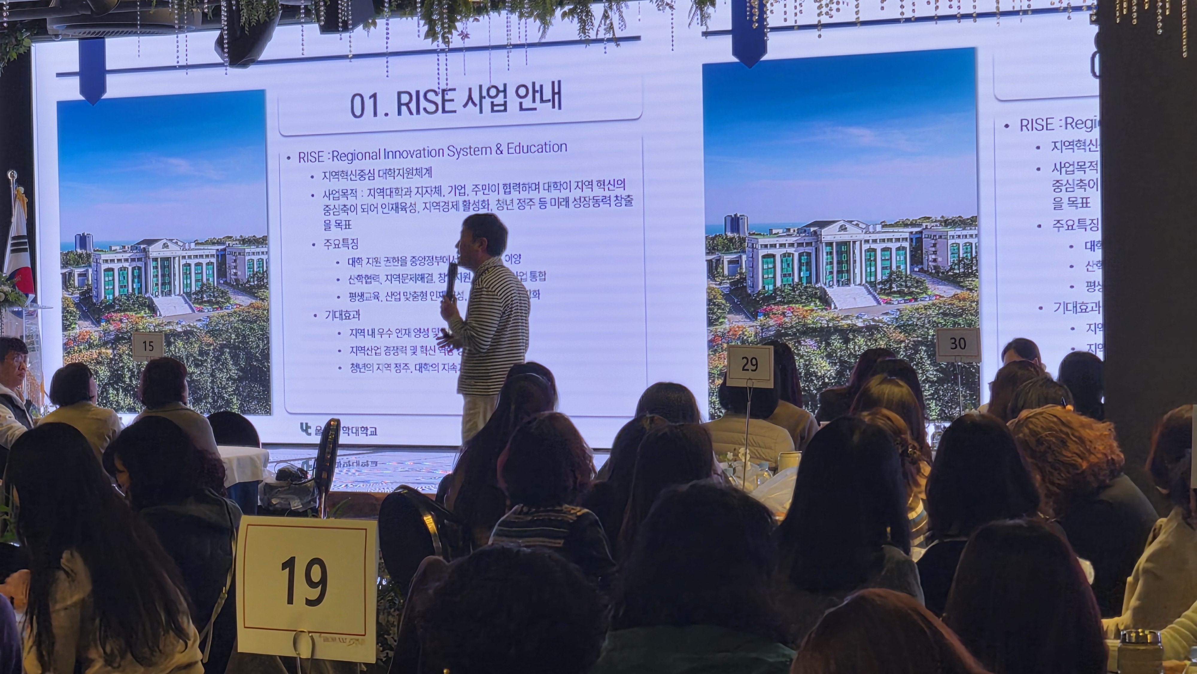 2. 늘봄지원실장 등 업무 관계자들이 25일 보람컨벤션센터에서 지역 혁신 중심 대학 연계(RISE) 사업에 대해 듣고있다 (1).jpg