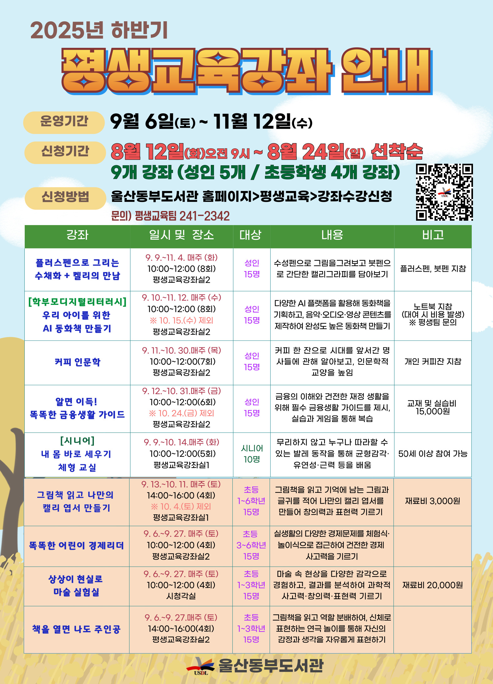 6. 울산동부도서관, 초등생‧성인 대상 평생교육 강좌.jpg