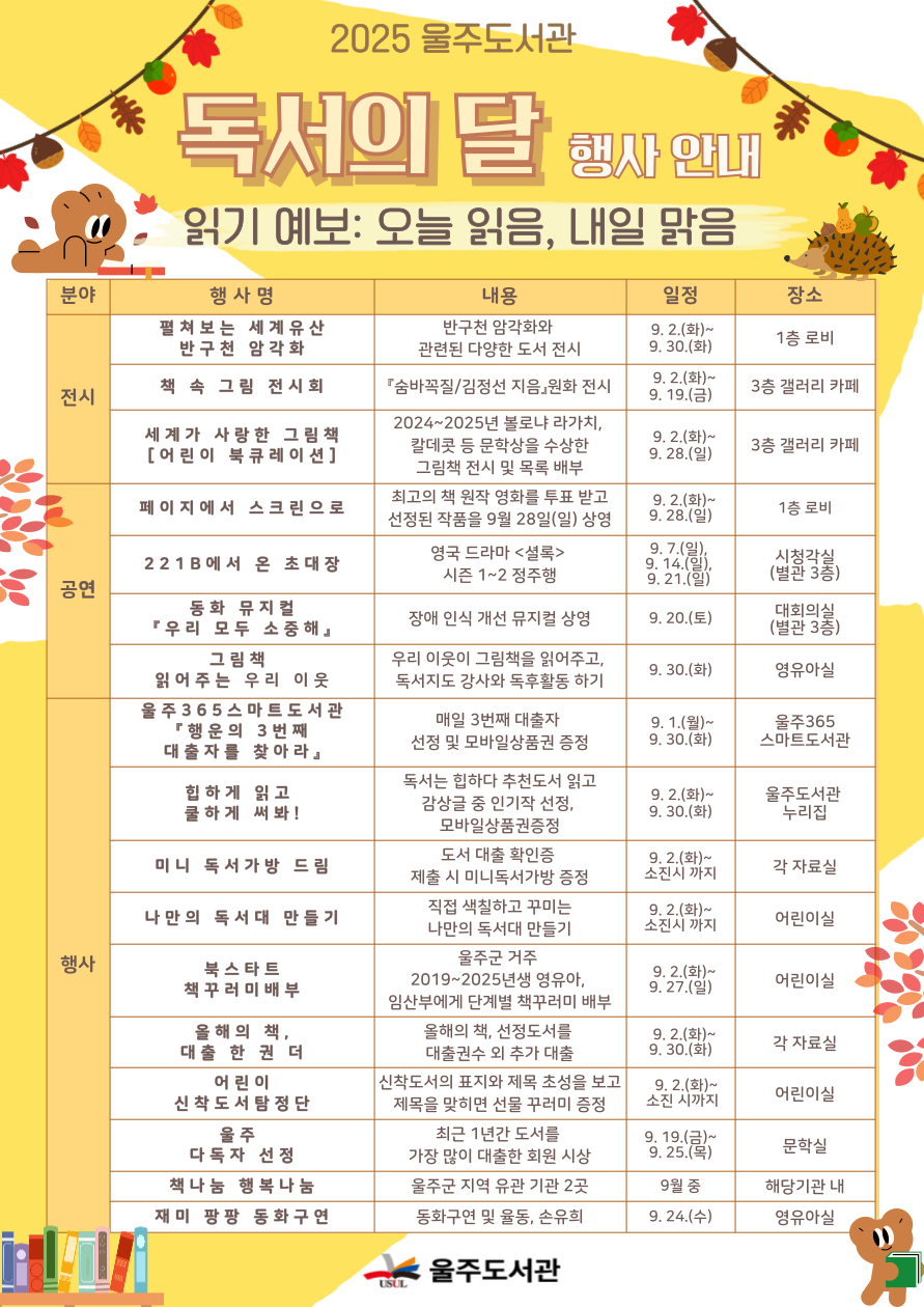 8.울산교육청 소속 도서관, 독서의 계절 맞아 풍성한 행사 마련(울주).png
