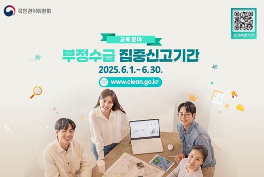 2025년 정부지원금(교육분야) 부정수급 집중신고기간